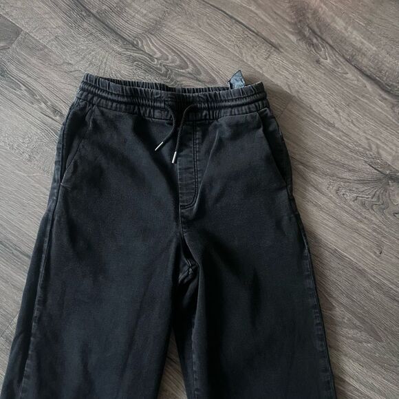 Zara Jeans Womens XS Black Denim Straight Wide Leg Raw Hem Baggy Loose - Picture 4 of 5